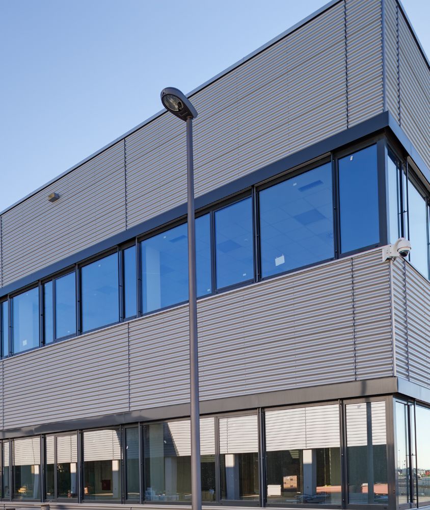 fachada de vidro em Franca