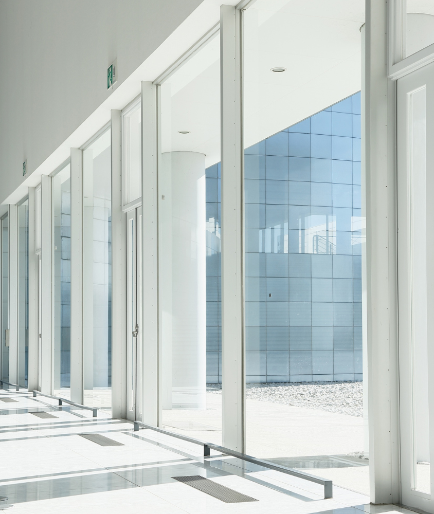 parede de vidro em Franca